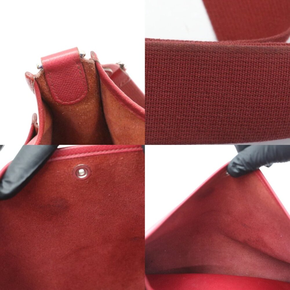 Hermes Taurillon Clemence Evelyne III GM Shoulder Bag - Dark Fuchia Pink - Picture 13 of 15